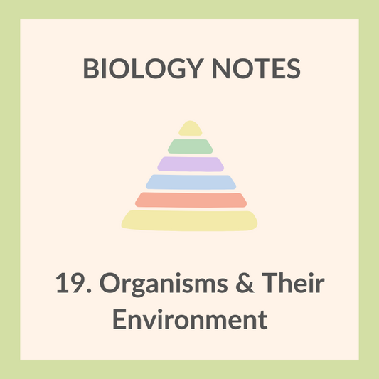 Study Notes | IGCSE Biology 0610 | 19. Organisms and their Environment