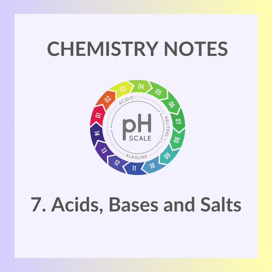 Study Notes | IGCSE Chemistry 0620 | 7. Acids, Bases and Salts